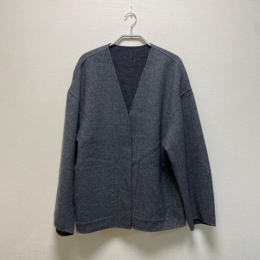 デプレ　ライトダブルフェイスシャギー ノーカラージャケット36