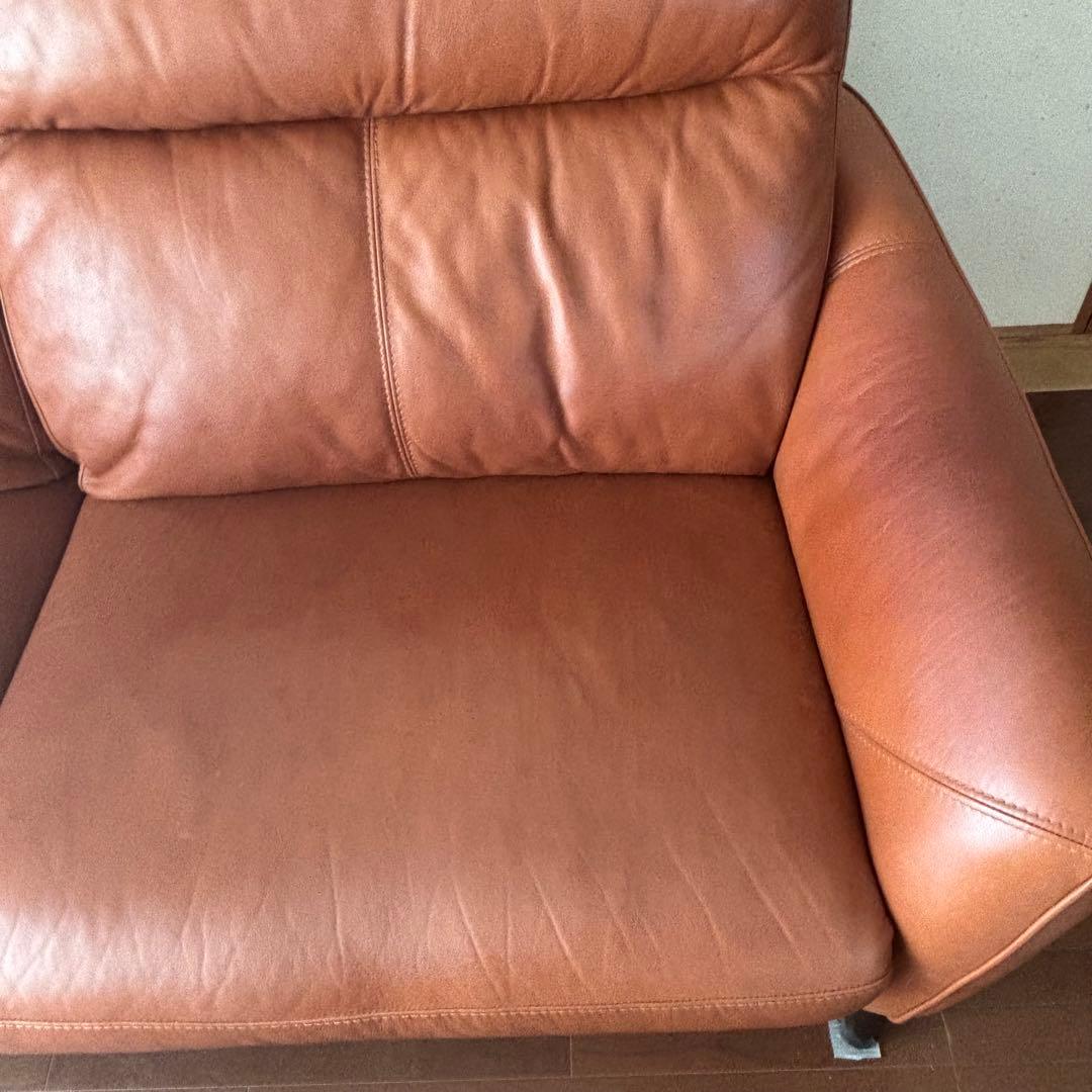 【直接引取りのみ】3人掛け 両電動 リクライニングソファ(アネーロ SK BR)