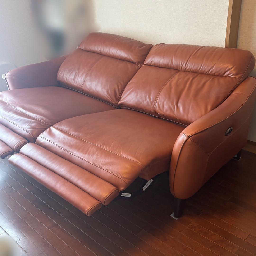 【直接引取りのみ】3人掛け 両電動 リクライニングソファ(アネーロ SK BR)