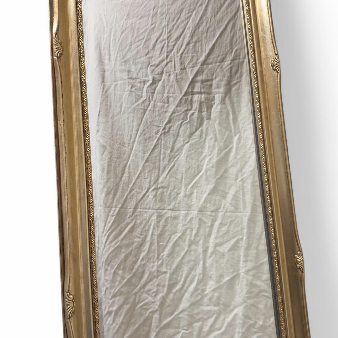 アンティーク調 ゴージャス ミラー 全身 姿見 立掛け 幅41cm