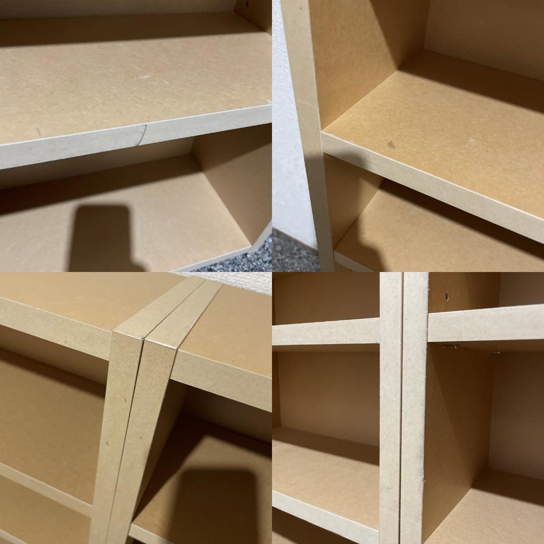 無印良品 廃盤 パルプボードボックス・マルチラック×４ 本棚 ジョイント金具付き