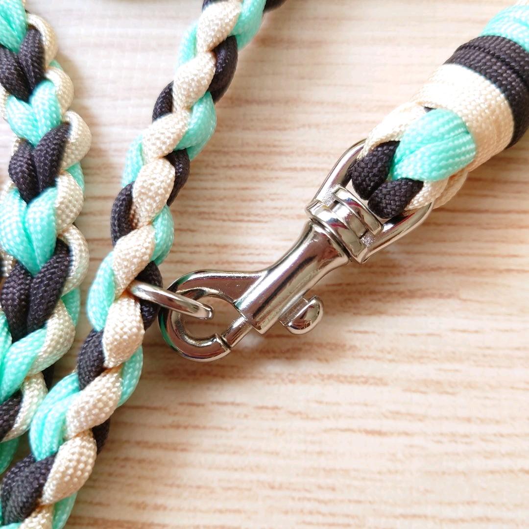 パラコードリード　カフェリード　ハート編み　タッセル付　№071