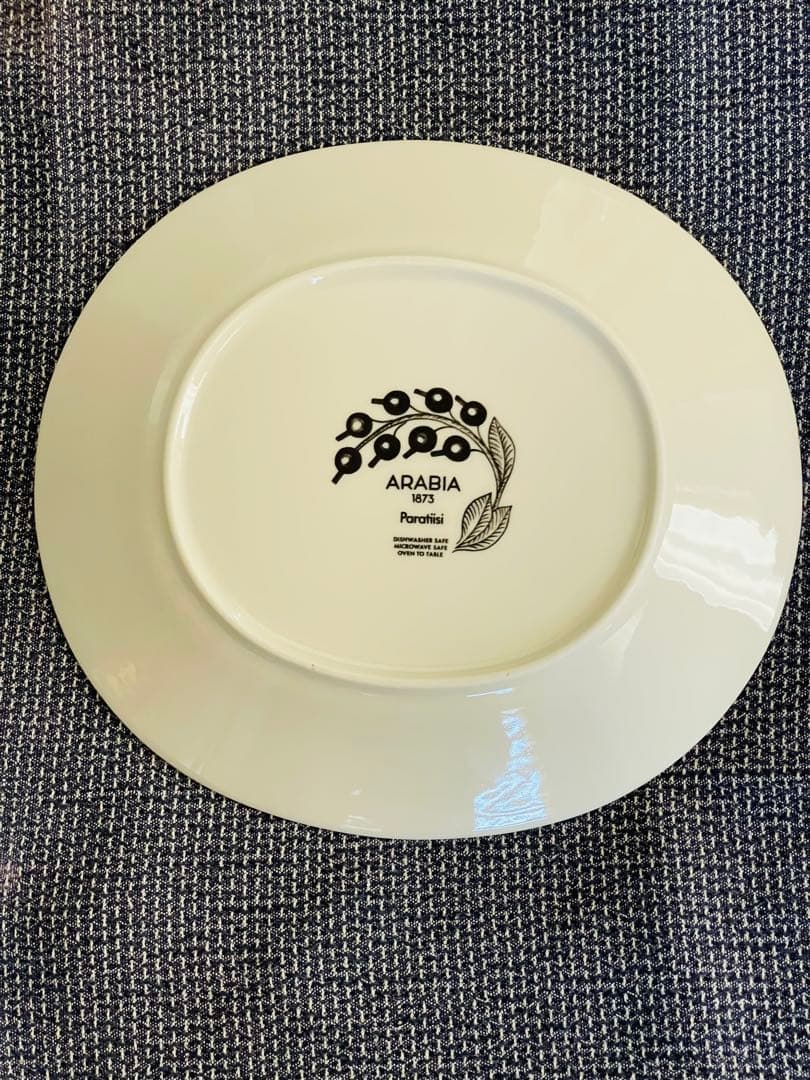 アラビア ブラックパラティッシ オーバルプレート25cm 2枚セット