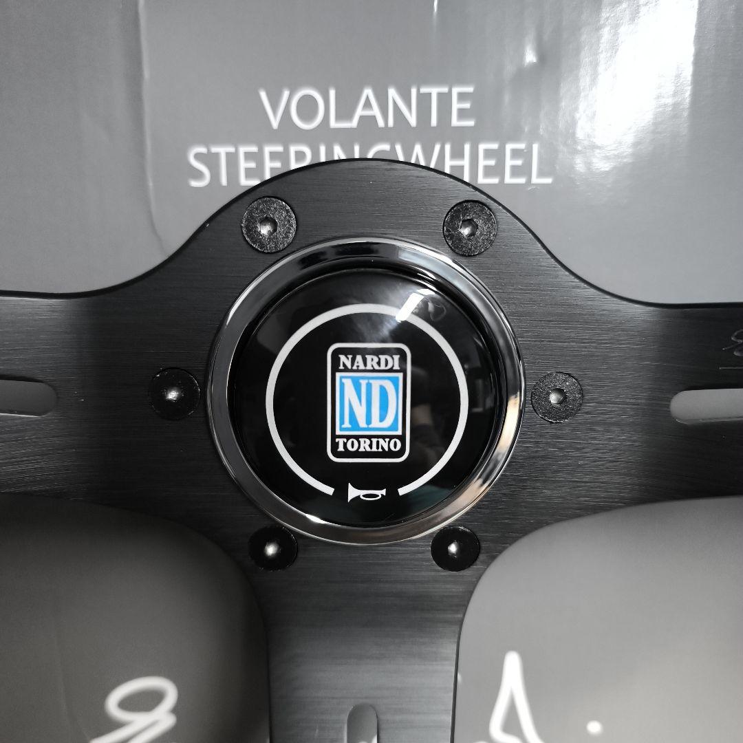 NARDIナルディタイプ　ステアリング ブラック350mm 　ディープ75mm