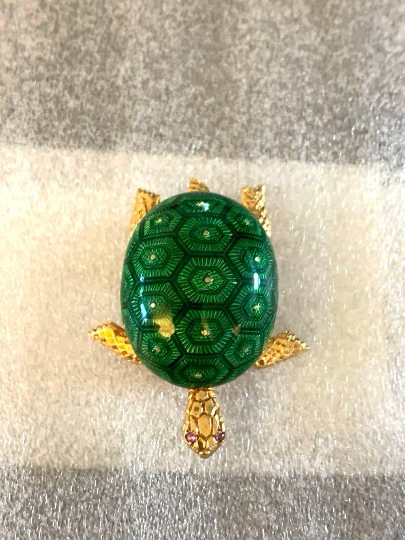 希少☆BOUCHERON☆ブシュロン 亀タートル ヘキサゴン　ブローチ