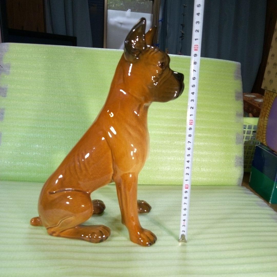 陶器製と思われるボクサーの置物　Goebel W.Germany　ドイツ　置物