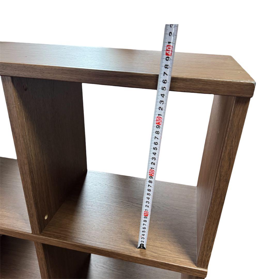 ウォールナット　シェルフ　木製オープンラック　3列×3段