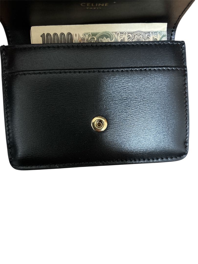 【美品✨】セリーヌ 名刺入れ カード入れ レザー ブラック 大人気❣