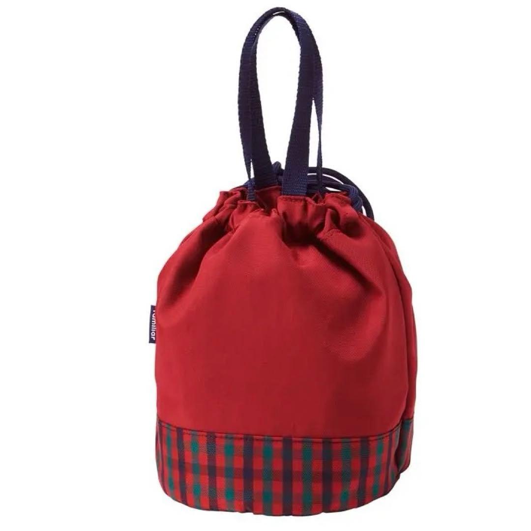 新品　ファミリア　巾着ショルダーバッグ