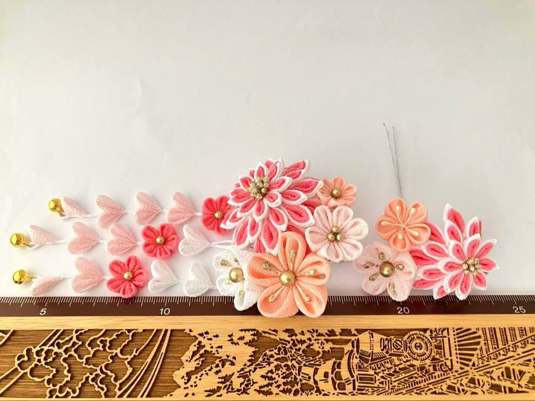 〜　映　〜　選べる髪飾り　七五三 3歳 7歳 かんざし　ピンク