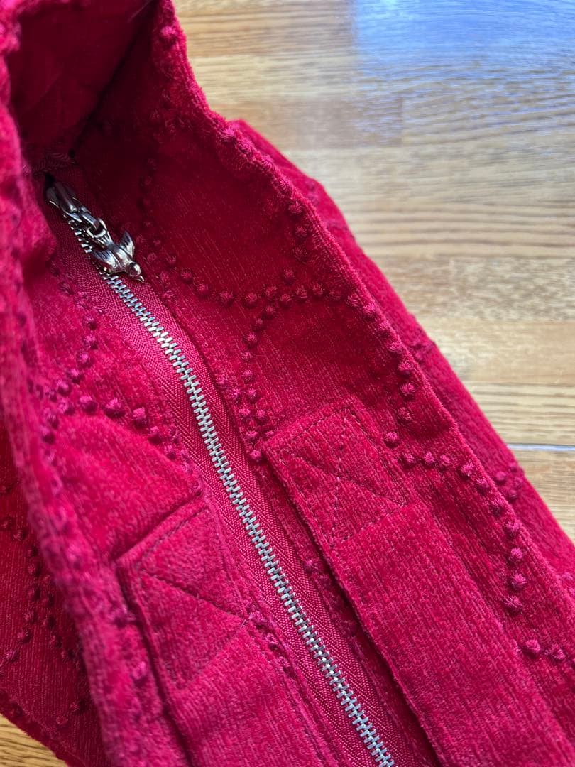 ミナペルホネン タンバリン　ボルドー　ボディバッグ大