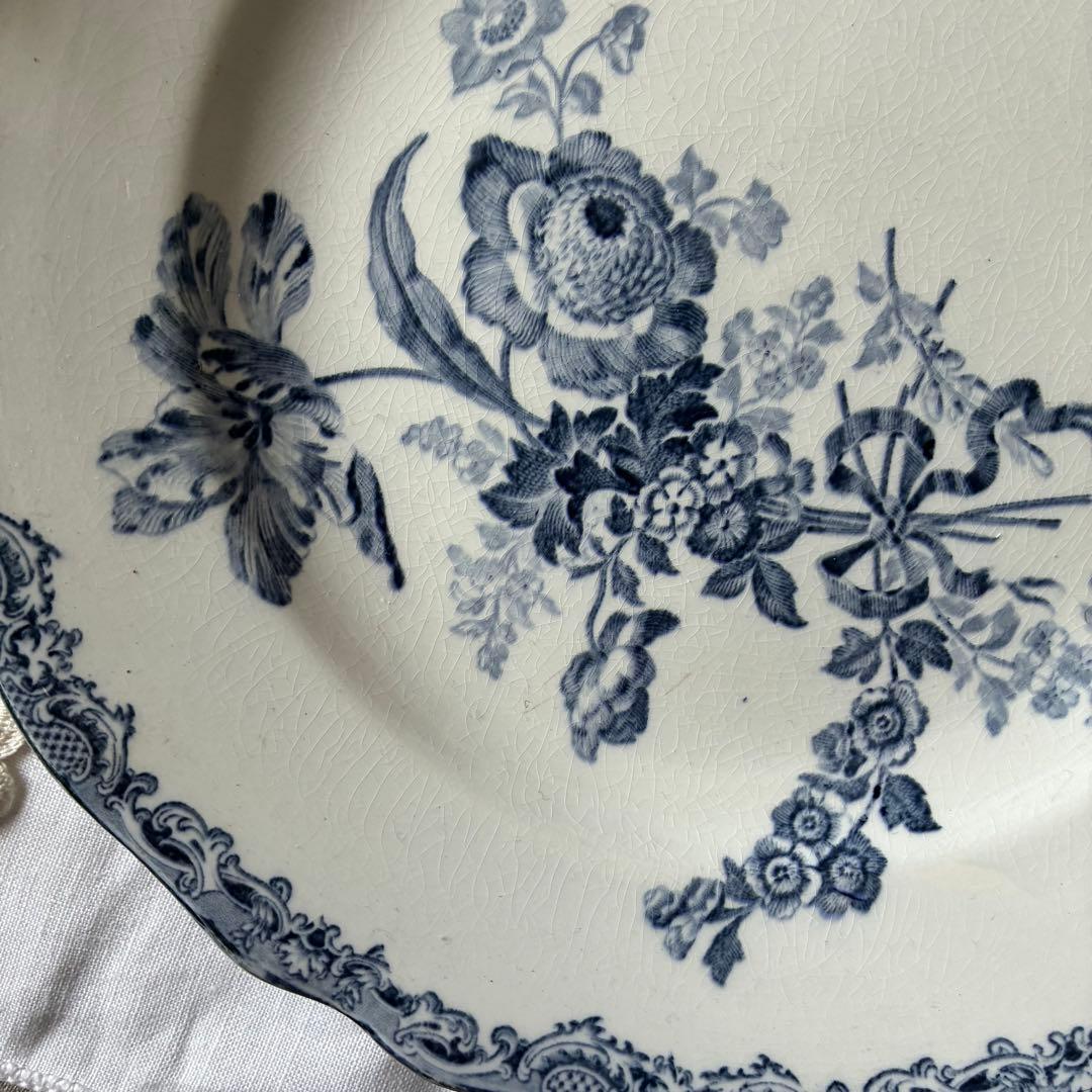 Sarreguemines フランス　アンティーク　プレート fontanges