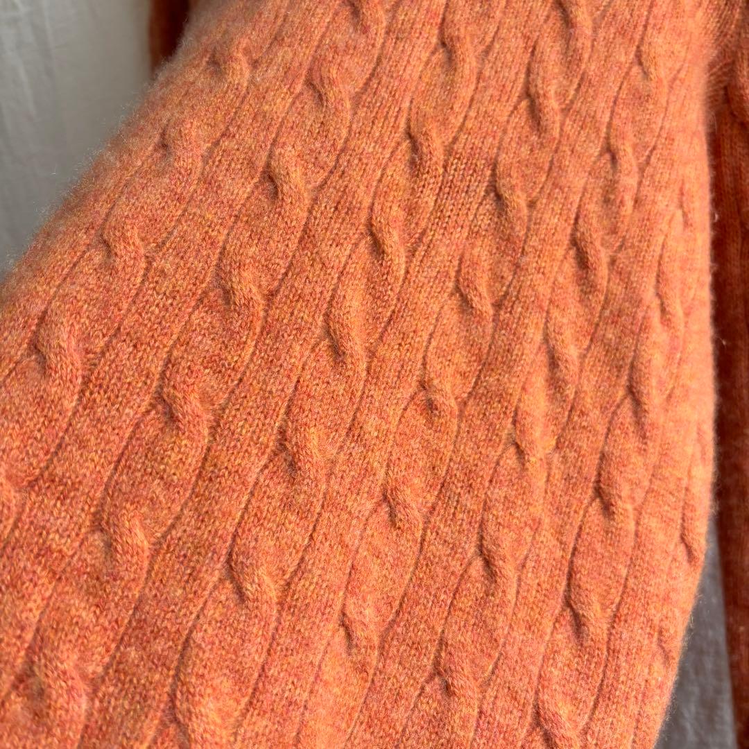 PolobyRalphLauren カシミア Uネック ケーブル編み セーター