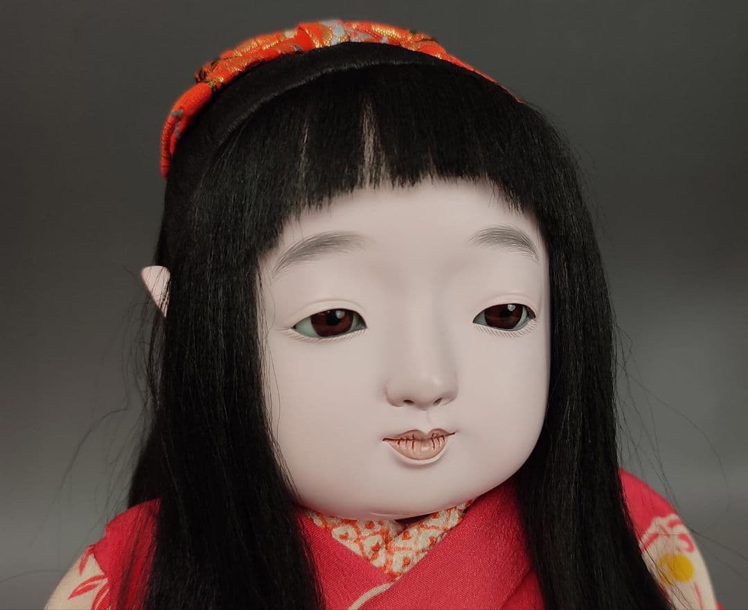 松乾斎東光作　12号すわり市松人形