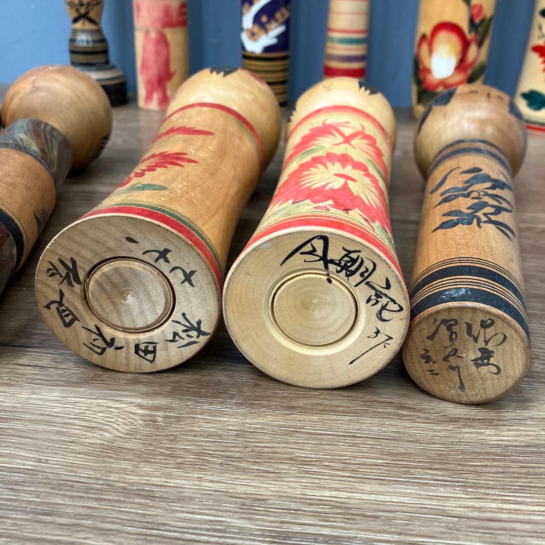 D-3 伝統こけし 創作こけし まとめ売り 18体セット 鳴子 遠刈田 置物