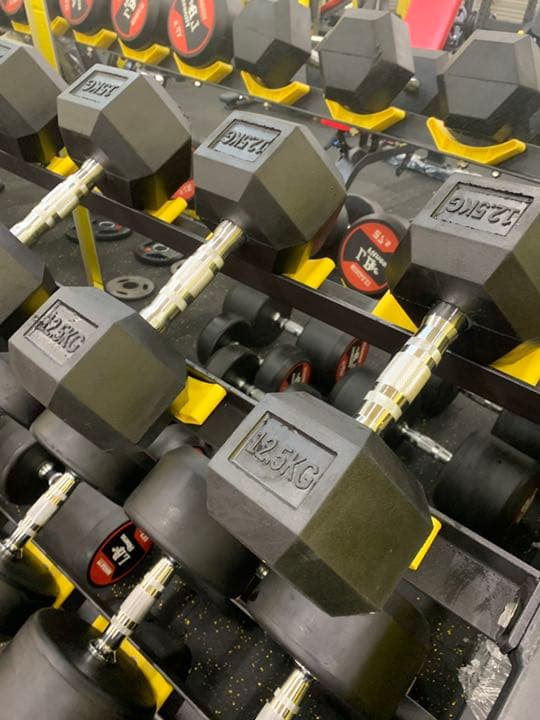 ラバーヘックス  ダンベル12.5kg から20kg