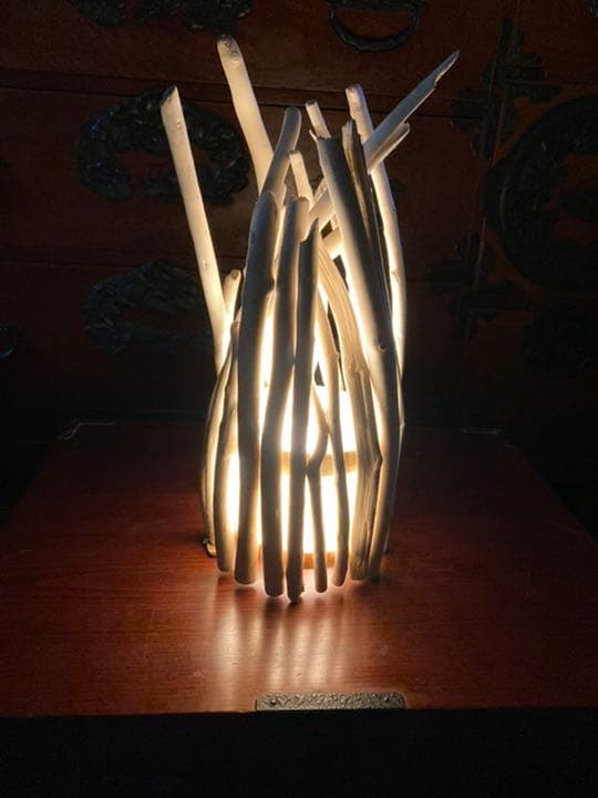 ハンドメイド 流木ライト