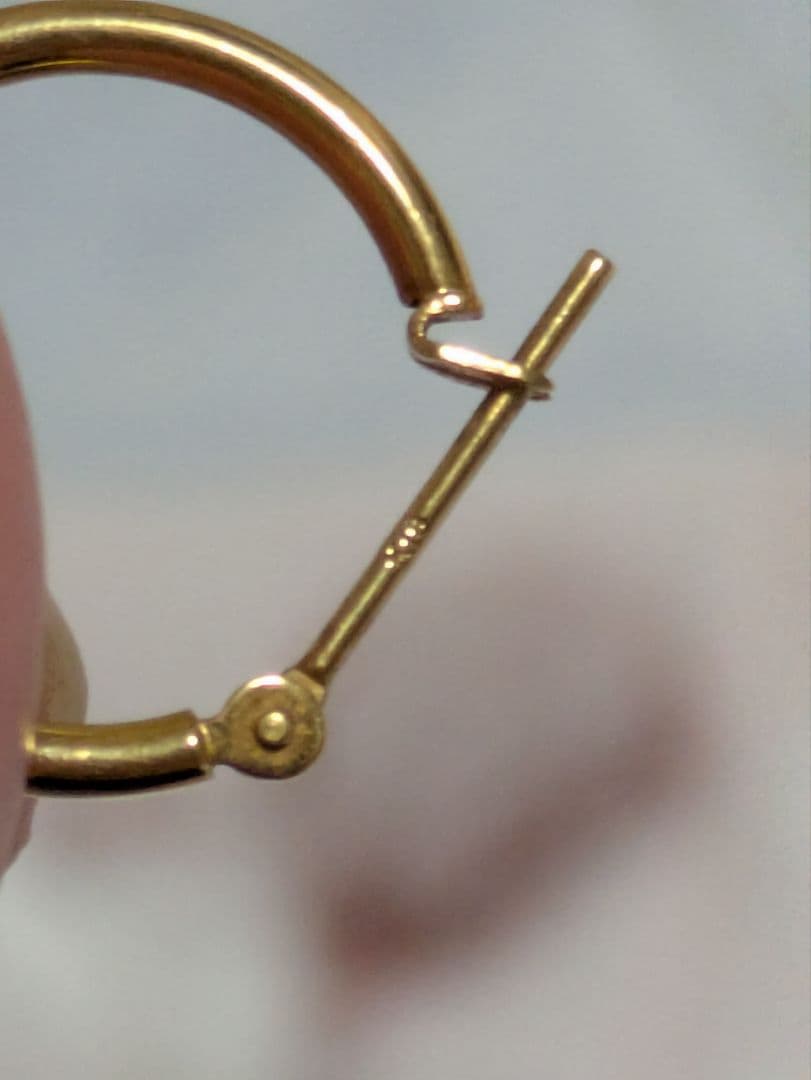 K18 フープ　ピアス　片耳　１８金