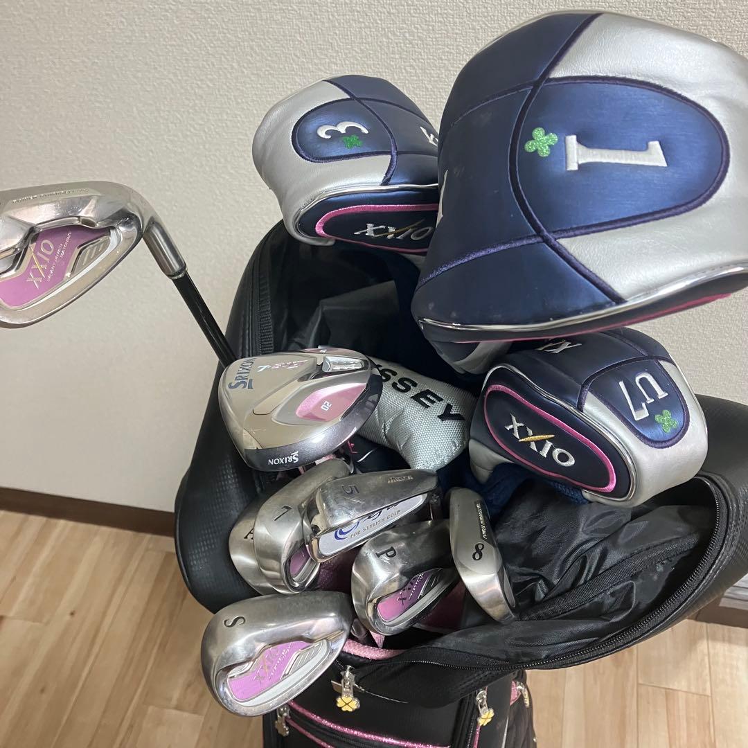 ゼクシオ ゴルフキャディバッグ レディース ゴルフクラブ12本入り