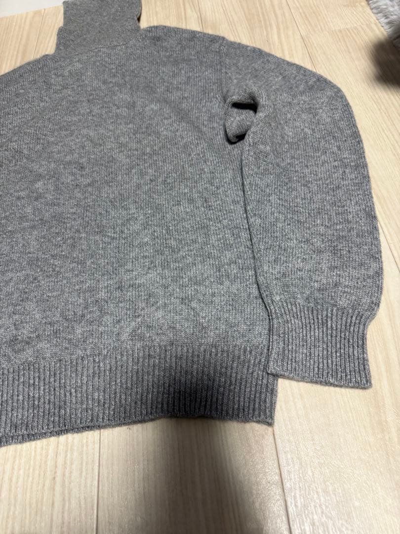 【美品】GUCCI グッチ カシミア タートルネックセーター グレー M