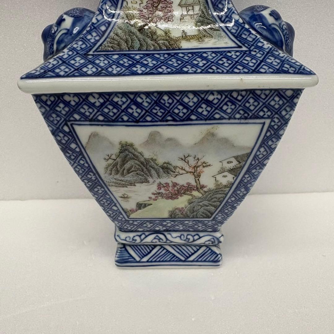 【中国花瓶】花器 山水 大清道光年生 置物 骨董品美術品