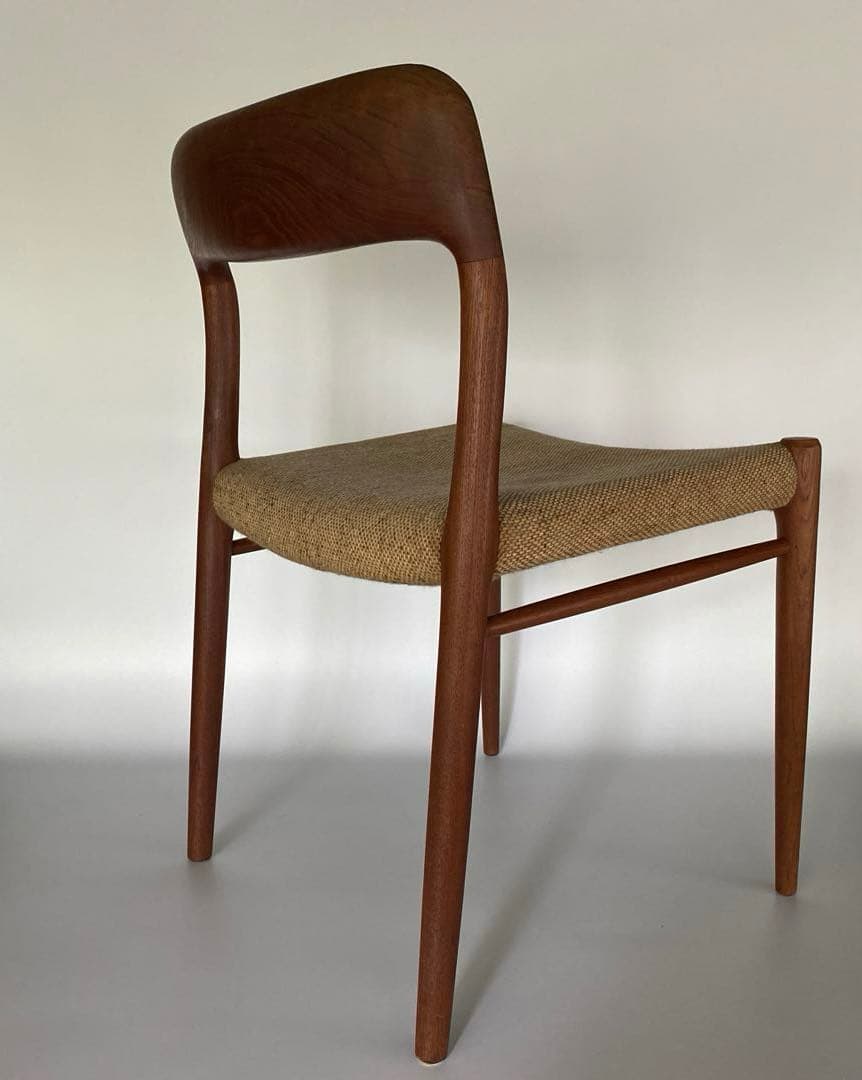 J.L. Møller No.75 ダイニングチェア チーク ファブリック