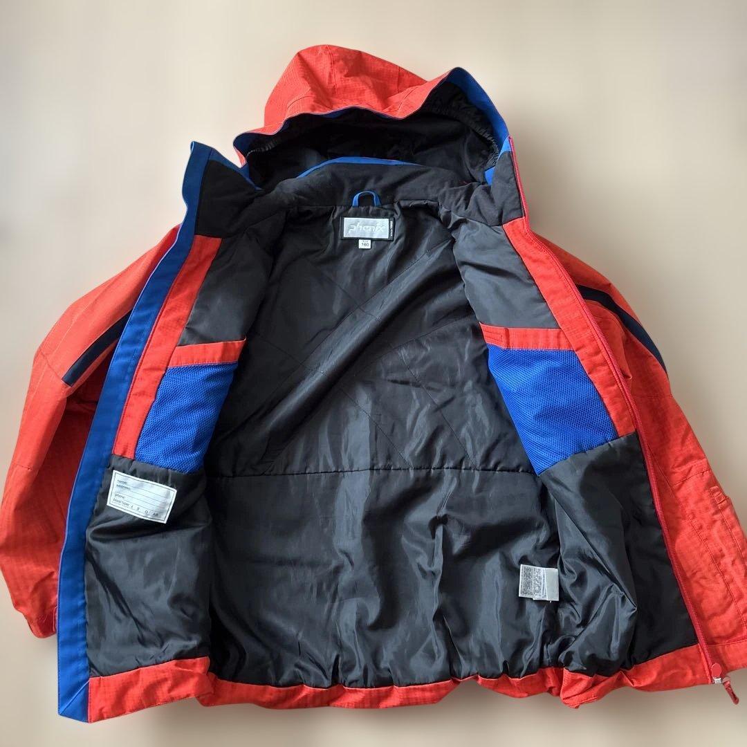 オレンジ/青 スキーウェア 上下セット