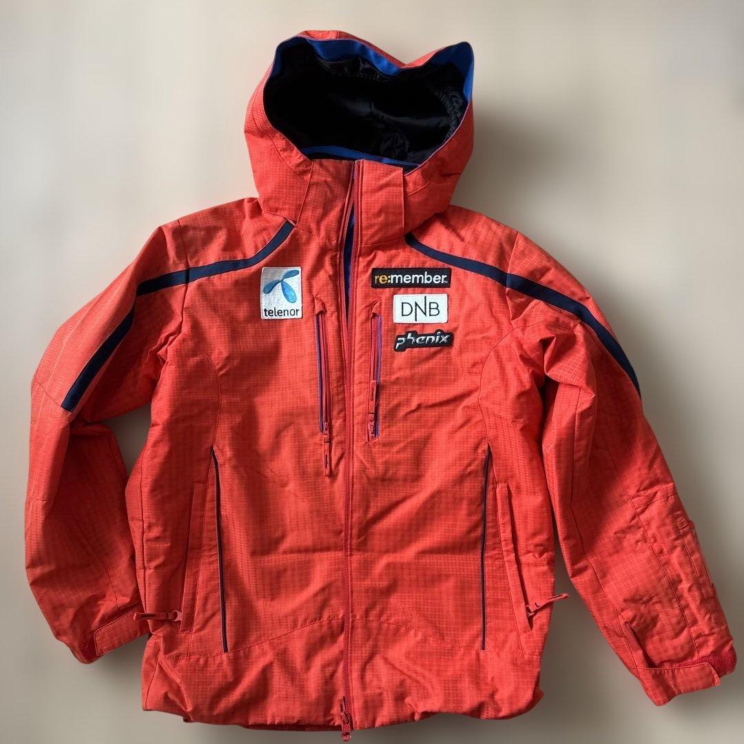 オレンジ/青 スキーウェア 上下セット