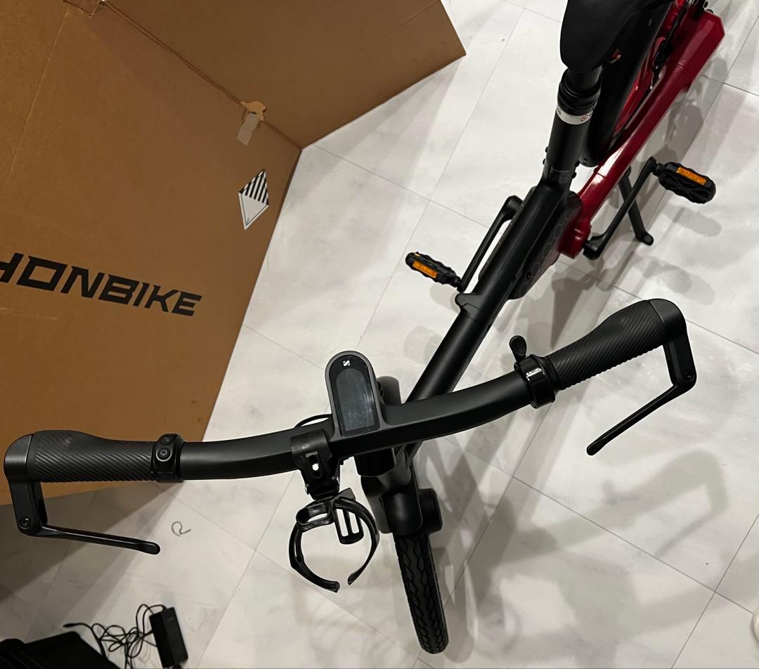 未使用に近い　折りたたみ電動アシストHONBIKE STONE PLUS予備バ付