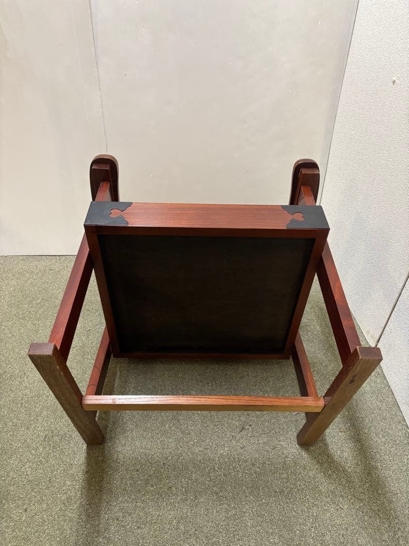 ② 昭和レトロ　和家具　和風アームローチェア　座椅子　ヴィンテージチェア当時物