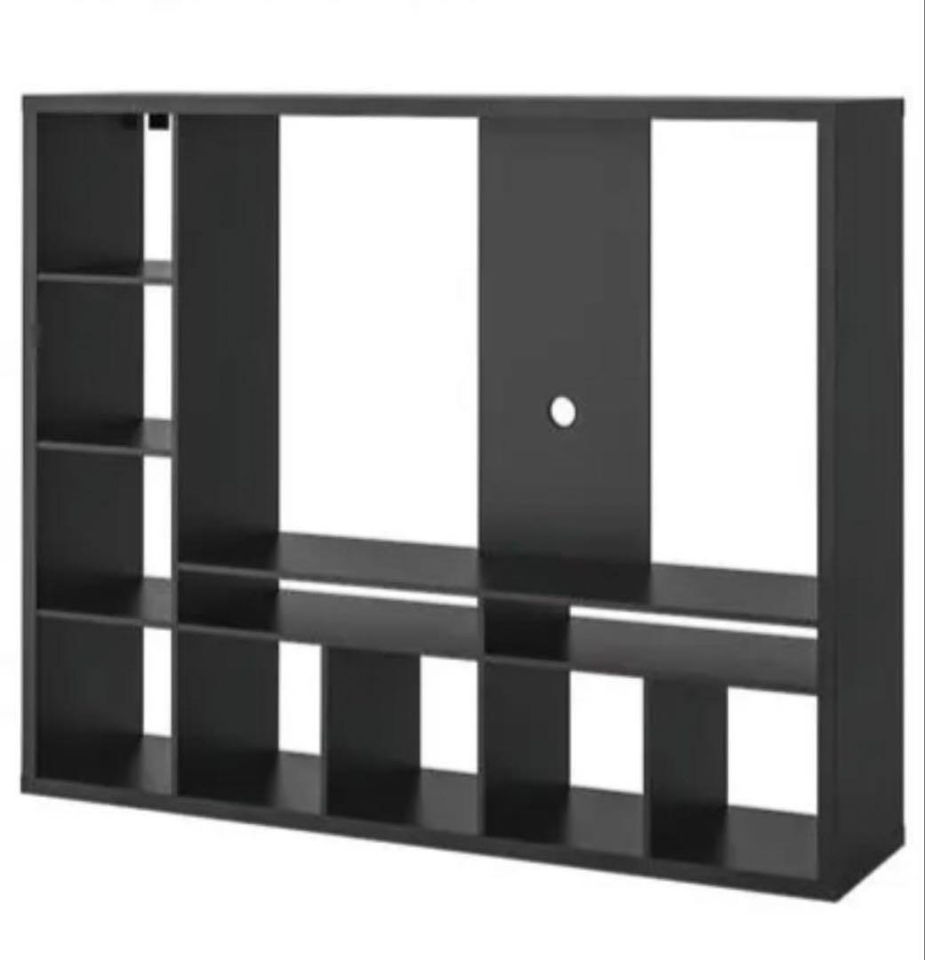 引越し 整理中 IKEA LAPPLAND テレビ収納ユニット ブラックブラウン