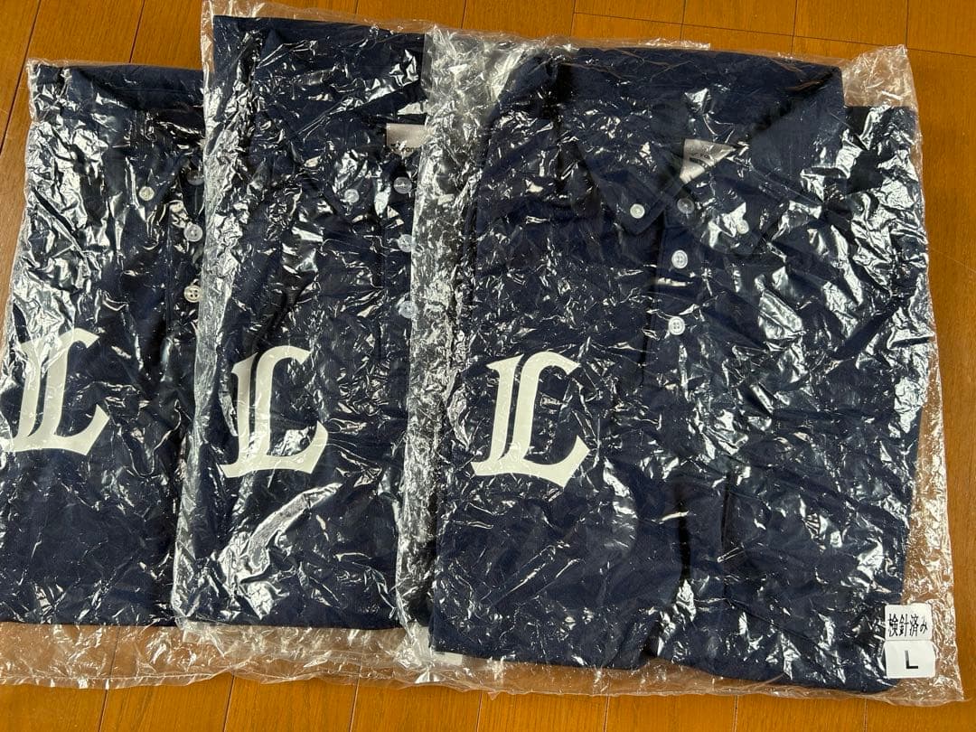 《最終値下げ》　西武ライオンズ　支給品　ポロシャツLサイズ　未開封３枚セット