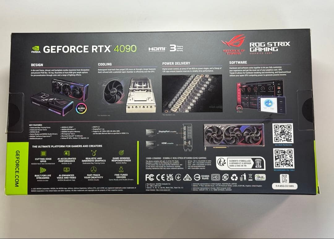 ASUS GeForce RTX 4090 OCモデル納品書付き