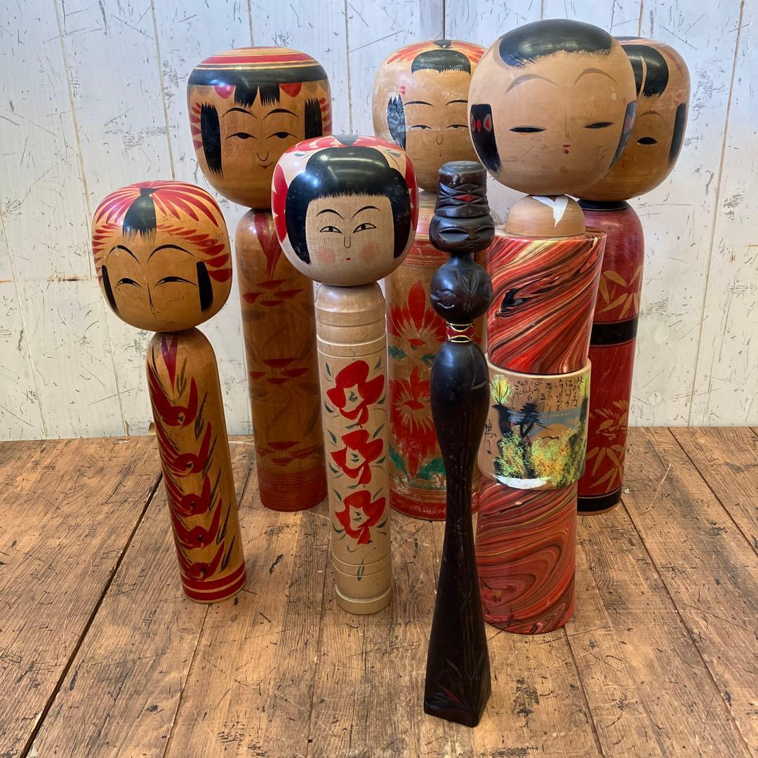昭和レトロ こけし 小芥子 ニポポ 13体セット セット売り まとめ売り 木彫り