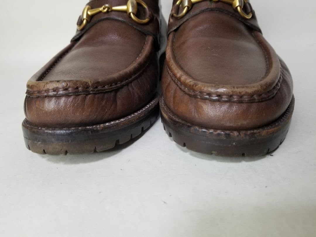 GUCCI グッチ 42 1/2 ホースビット ショートブーツ ブラウン 茶色