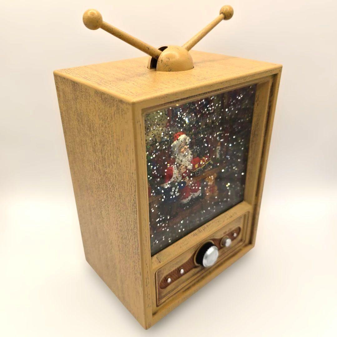 す*ん様 ★値下! レトロテレビ型 クリスマス音楽＆雪舞仕掛 サンタクロース ス