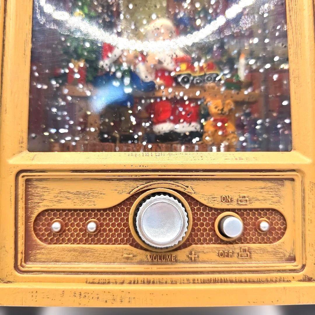 す*ん様 ★値下! レトロテレビ型 クリスマス音楽＆雪舞仕掛 サンタクロース ス