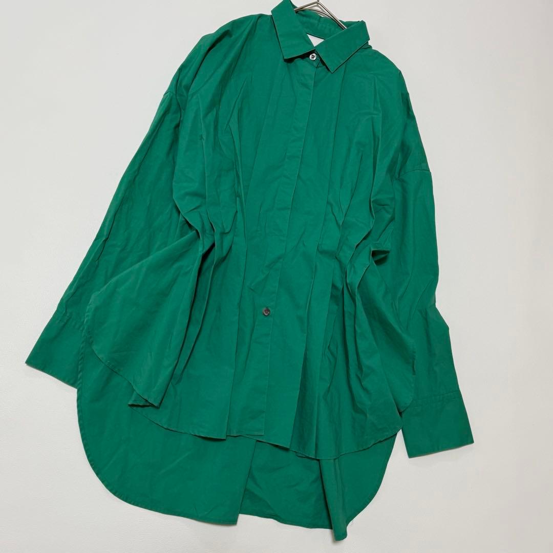 希少✨ LE PHIL ルフィル　スビンタイプライターブラウス グリーン 緑