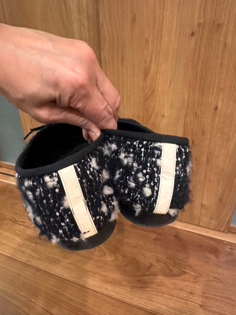 CHANELツイードバレエシューズ靴24