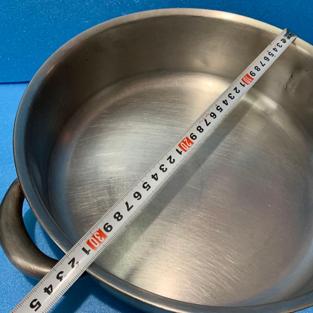 ②EBM モリブデンジ２ 30cm ステンレス フライパン 片手鍋