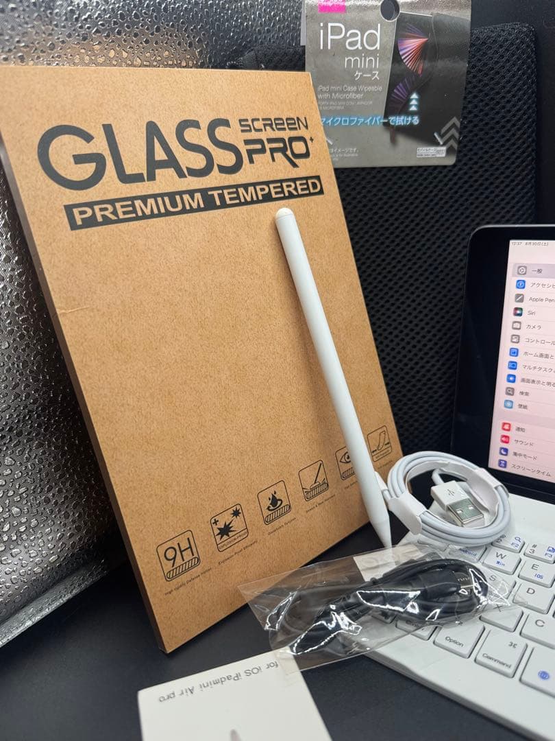 90%SIMフリー画面きれいiPadmini5ペンシルキーボードガラスiOS26