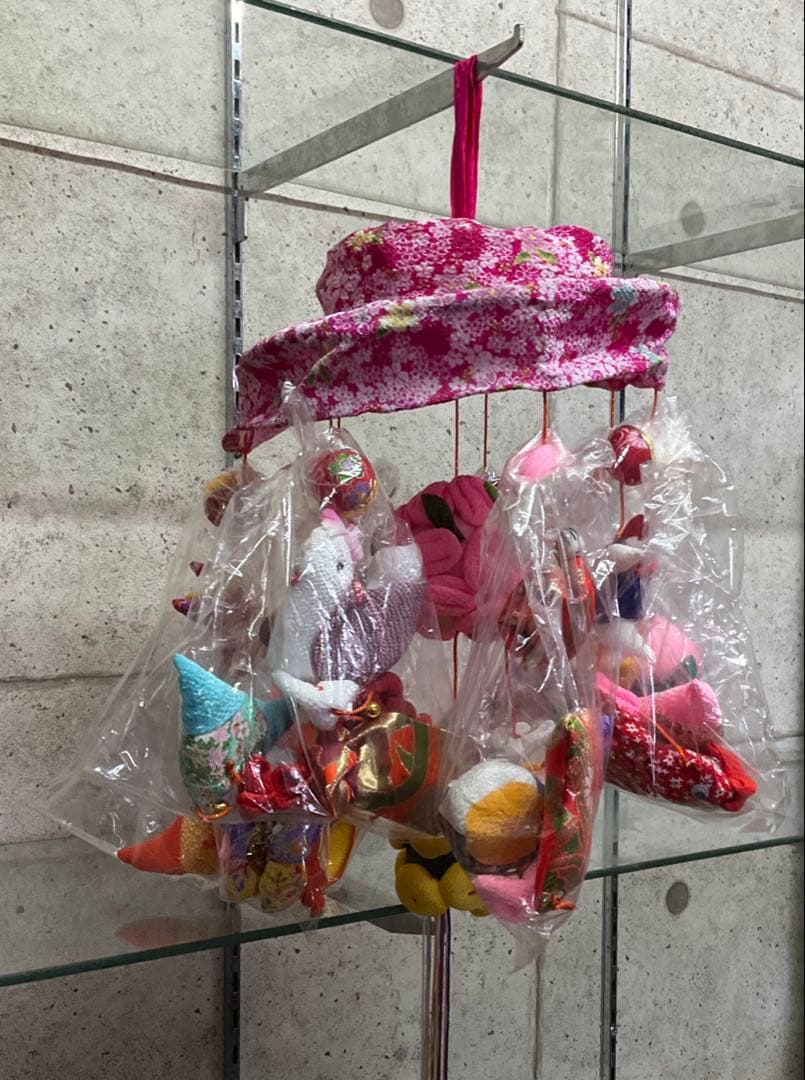 雛祭り つるし雛 ちりめん細工 吊るし飾り ピンク 新品未使用 展示品 箱あり