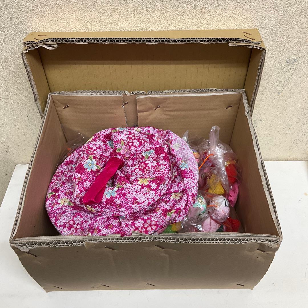 雛祭り つるし雛 ちりめん細工 吊るし飾り ピンク 新品未使用 展示品 箱あり