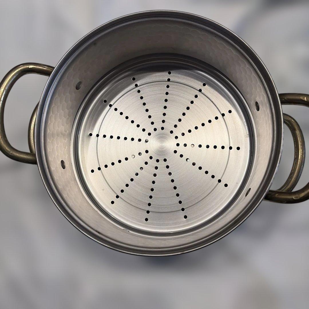 ステンレススチール 蒸し器 両側ハンドルVシリーズ18-8