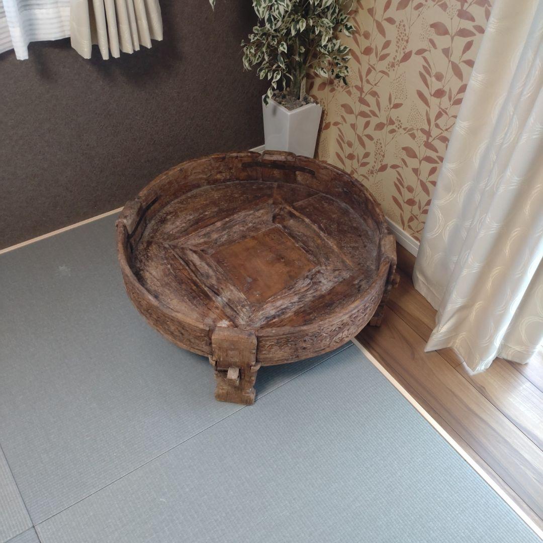 アンティーク　家具　テーブル　花台　ヴィンテージ　ローテーブル