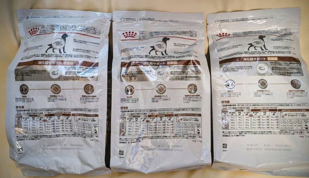  CANIN ロイヤルカナン 消化器サポート 低脂肪 1kg×3袋