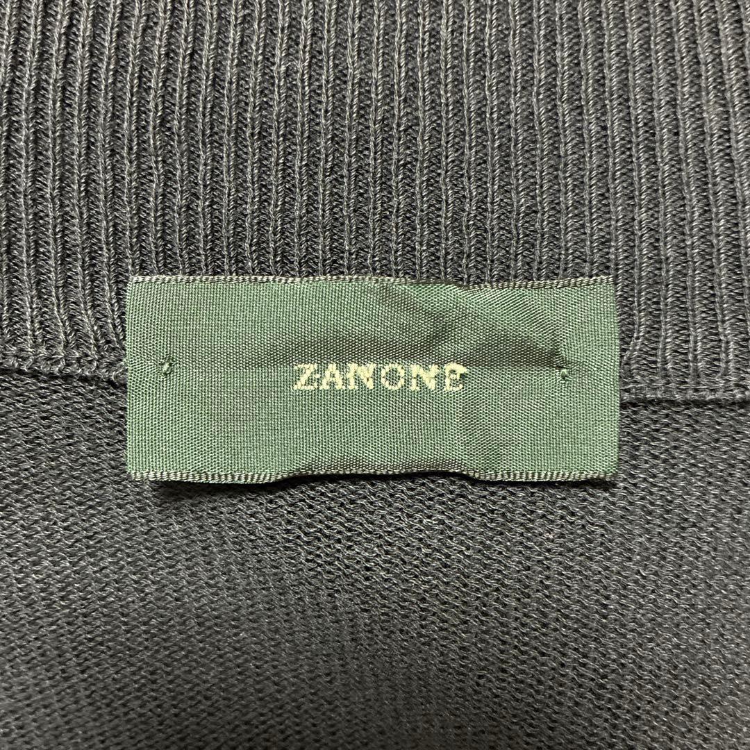 ZANONE コットンドライバーズニット ブラック イタリア製 大きいサイズ