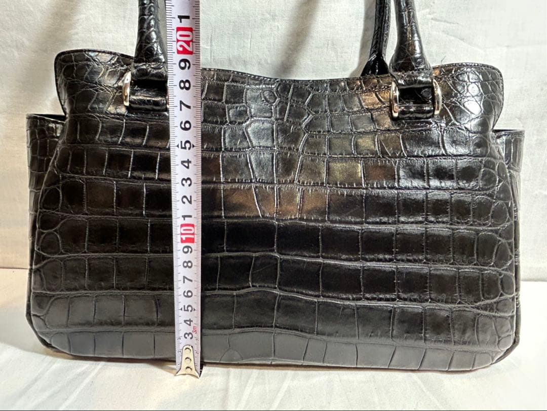 極美品 クロコダイル CROCODILE JRA バッグ マットクロコ ワニ革
