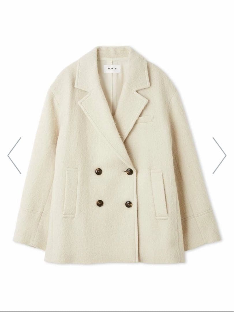 専用[試着のみ]FRAY I.D オーバーサイズウールシャギージャコット 0