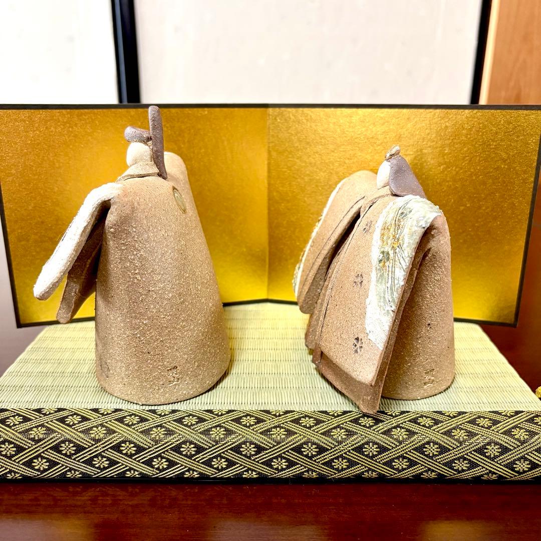 しがらき焼　明山　陶雛人形　雛人形　お雛様　節句　信楽焼　陶芸　人形　伝統工芸品